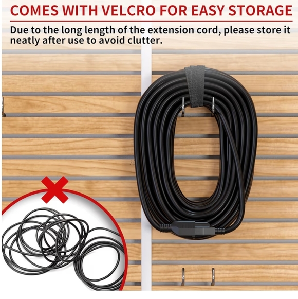 25FT Outdoor Extension Cord - Black - Picture 2 of 7
